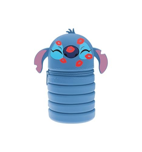 Seven Lilo & Stitch silikonowy piórnik 2 w 1, ścieg, jasnoniebieski, piórnik szkolny, organizer na długopisy, zapięcie na zamek błyskawiczny, szkoła i wypoczynek, dziewczynka, XXX, nowoczesny