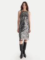 Sukienki - DKNY Sukienka koktajlowa DD54AN04 Srebrny Slim Fit - miniaturka - grafika 1