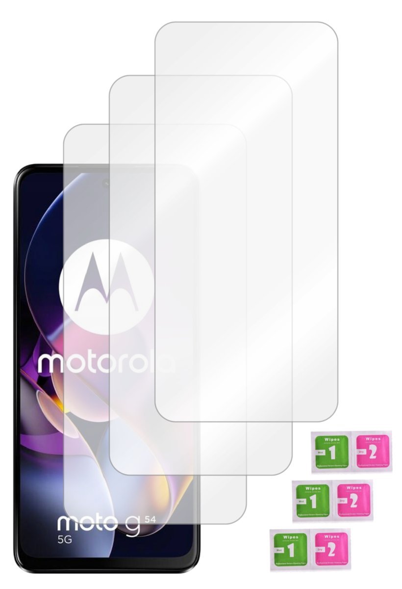 Szkło ochronne do MOTOROLA MOTO G54 hartowane 0,33mm na ekran 9H 3 sztuki