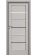 Drzwi wewnętrzne - Pol-Skone Dzwi Wewnętrzne Z Szybą Slim V3S2 Laminowane Platino - miniaturka - grafika 1