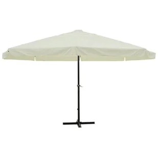 Biały ogrodowy parasol z aluminiową ramą R3-T95 - Parasole ogrodowe - miniaturka - grafika 1
