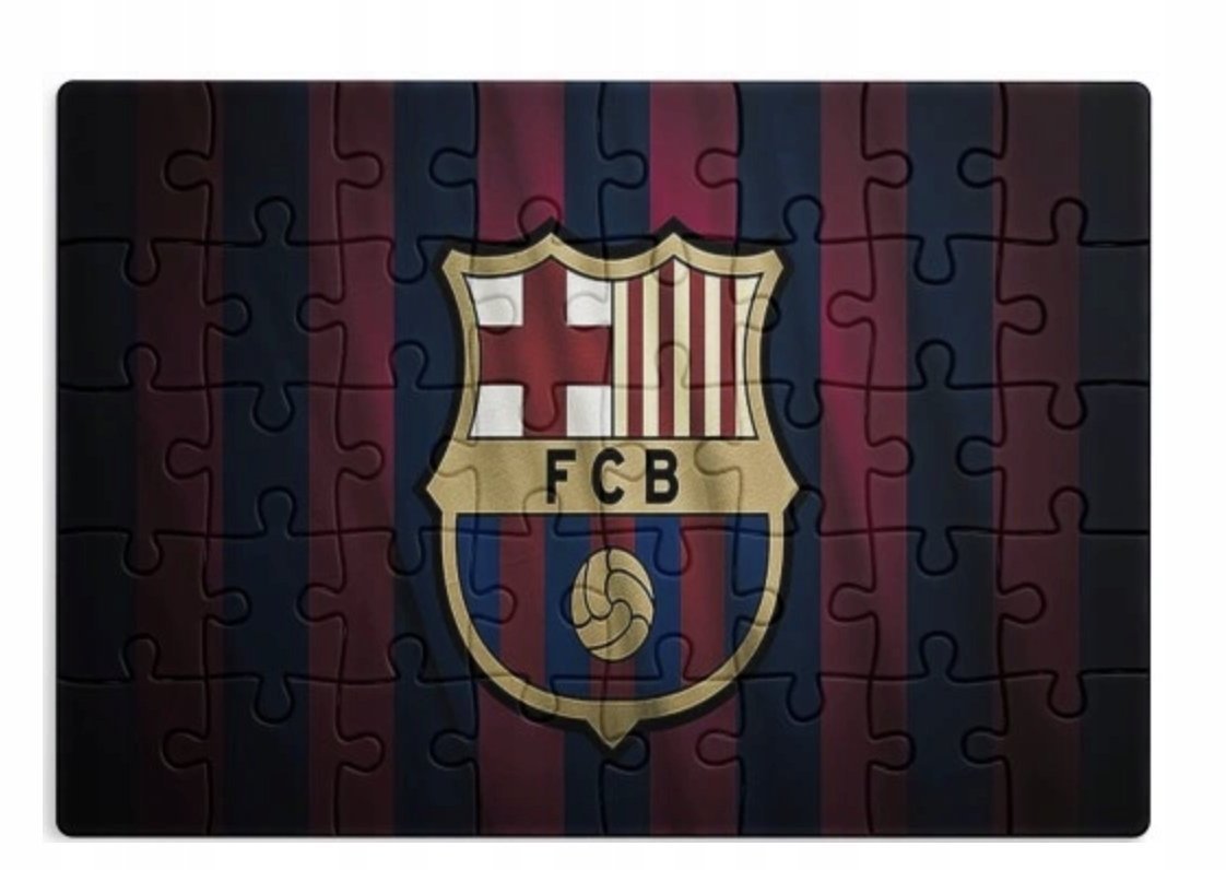 PUZZLE FC BARCELONA LOGO HERB A3 252 el z Nadrukiem + IMIĘ #135