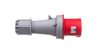 Kostki, złączki, wtyczki - PCE Polska sp. z o.o. Wtyczka przenośna 63A 4P 400V czerwona IP44 POWER TWIST 0341-6 - miniaturka - grafika 1