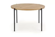 Stoły - Stół Moris okragły dąb złoty/ czarny - miniaturka - grafika 1