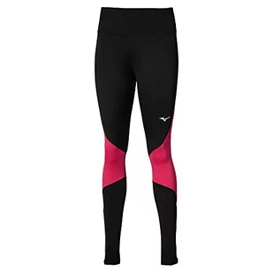 Mizuno Legginsy damskie Waramlite Czarny/różowy czerwony XS - Legginsy - miniaturka - grafika 1