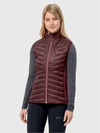 Odzież trekkingowa damska - Jack Wolfskin Bezrękawnik Routeburn Pro Ins Vest 1207202 Bordowy Slim Fit - miniaturka - grafika 1