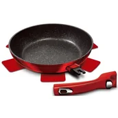 Patelnie - Berlinger Haus Patelnia Patelnia z odpinaną rączką 28 cm Metallic Line Burgundy Edition BH/1946 BH-1946 Kinghoff - miniaturka - grafika 1