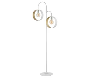 Lampa podłogowa HAPPY 2xE27/60W/230V biała/złota - Lampy stojące - miniaturka - grafika 1