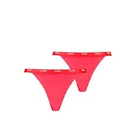 Majtki damskie - PUMA Stringi damskie 2 sztuki, czerwony (Hibiscus Red), L - miniaturka - grafika 1