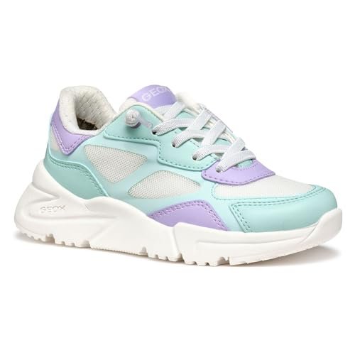 Geox J Loftus Girl B Sneakersy dziewczęce, Kolor biały, 28 EU