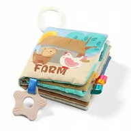 Zabawki sensoryczne - BabyOno Książeczka Sensoryczna FARM 1512 - miniaturka - grafika 1