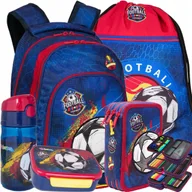 Plecaki szkolne i tornistry - Coolpack Plecak Szkolny Młodzieżowy Dla Chłopca Football Zestaw 5w1 Piórnik - miniaturka - grafika 1