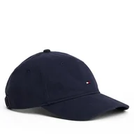 Czapki damskie - Czapka z daszkiem Tommy Hilfiger Th Flag Soft 6 Panel AW0AW17781 Granatowy - miniaturka - grafika 1