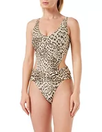 Stroje kąpielowe - Dagi Damski strój kąpielowy High Fashion, Monokini Mayokini One Piece, brązowy, 36 - miniaturka - grafika 1