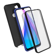 Etui i futerały do telefonów - Etui 360° do Xiaomi Redmi Note 8T Elastyczny przód i sztywny tył – czarne - miniaturka - grafika 1