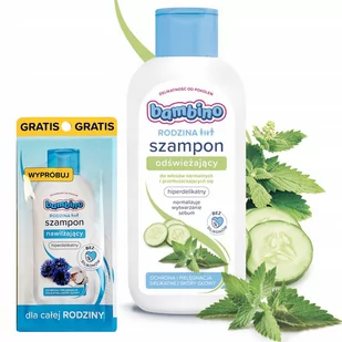 Szampon odświeżający BAMBINO RODZINA 400ml + saszetka - Kosmetyki kąpielowe dla dzieci - miniaturka - grafika 1