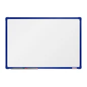 Tablice i flipcharty - boardOK Biała magnetyczna tablica boardOK, 90 x 60 cm, niebieska rama VOK060090-1200 - miniaturka - grafika 1