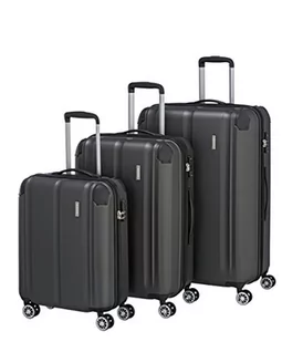 Travelite City 4w wózek, antracytowy, Trolley Set L/M/S, City 4w walizka na kółkach - Walizki - miniaturka - grafika 1