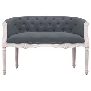 Lumarko Ławka, ciemnoszara, 98x56x69 cm, tapicerowana aksamitem  - Ławki do przedpokoju - miniaturka - grafika 4