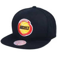 Czapki męskie - Czapka z daszkiem męska do koszykówki Mitchell & Ness NBA Houston Rockets czarna - miniaturka - grafika 1