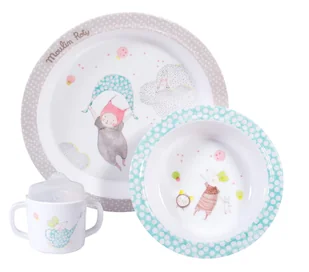 Zestaw naczyń LES PETITS DODOS śr22 cm 663230 - Miseczki i talerzyki dla dzieci - miniaturka - grafika 1