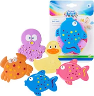 Inne akcesoria do pielęgnacji dzieci - Canpol Babies Zestaw Kolorowy Ocean Mini Maty Kąpielowe Z Przyssawkami 5 szt. 0m+ - miniaturka - grafika 1