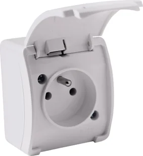 Orno Gniazdo pojedyncze 2P+Z AQUATIC IP44 biały, 10 szt. - Gniazdka elektryczne - miniaturka - grafika 1