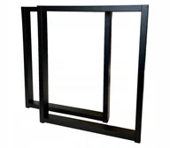 Meble modułowe i akcesoria - Nogi metalowe Do stołu Loft Industrial czarne 40x40 cm Profil 4x2 cm 2 szt - miniaturka - grafika 1