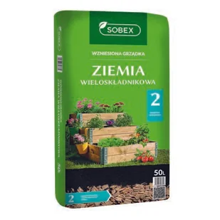Sobex Ziemia Wzniesiona Grządka 50 l - Ziemia ogrodowa - miniaturka - grafika 1