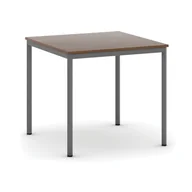 Stoły - B2B Partner Stół do jadalni 800 x 800 mm, blat orzech, nogi ciemnoszare 555696 - miniaturka - grafika 1