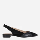 Baleriny - Baleriny damskie skórzane Geox D029BA021TU-C9999 37.5 24.4 cm Czarne (8054730596502). Baleriny damskie - miniaturka - grafika 1