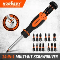 Inne - TEMU Zestaw Bitów do Wkrętaków z Mechanizmem Ratchet: 14-w-1 Zestaw Bitów do Wkrętaków, w Tym Uchwyt na Bity 1/4”, 13 Bitów do Wkrętaków z Krzywką - miniaturka - grafika 1