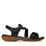 Sandały damskie - Sandały Rieker CEO-659C7-00 Czarny - miniaturka - grafika 1