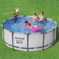 Baseny ogrodowe - Bestway Basen Steel Pro MAX z akcesoriami, okrągły, 396x122 cm - miniaturka - grafika 1