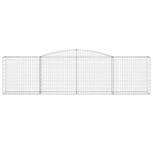 Kosze gabionowe, 8 szt, 400x50x100/120 cm, galwanizowane żelazo - Ogrodzenia - miniaturka - grafika 5