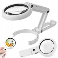 Mikroskopy i lupy - Lupa Jubilerska Biurkowa 5X 11X 8 Led Składana Usb - miniaturka - grafika 1