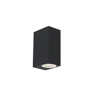 Lampy ogrodowe - QAZQA Zestaw 4 nowoczesnych kinkietów czarnych IP44 - Baleno II - miniaturka - grafika 1