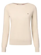 Swetry damskie - Tommy Hilfiger Sweter damski Kobiety Bawełna beżowy jednolity, S - miniaturka - grafika 1