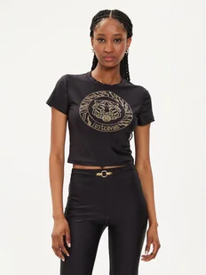 Just Cavalli T-Shirt 76PAH607 Czarny Regular Fit - Koszulki i topy damskie - miniaturka - grafika 1