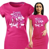 Koszule damskie - PIŻAMA DAMSKA FUKSJA Koszula Nocna Na Prezent Dla Fana BRATZ ANGEL Wzory M - miniaturka - grafika 1