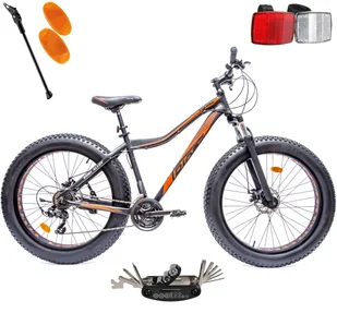 Rower Fatbike Terenowy Shimano Szerokie Opony 26 4,0 Amortyzacja Aluminium - Rowery - miniaturka - grafika 1