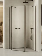 Kabiny prysznicowe - Kabina prysznicowa New Trendy New Soleo 100x80 pięciokątna asymetryczna grafit K-1713 - miniaturka - grafika 1