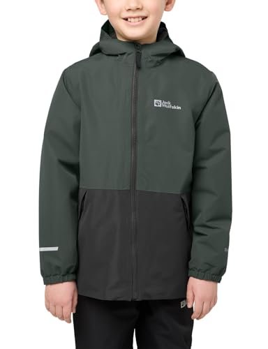 Jack Wolfskin SNOWY DAYS JACKET K, Kurtka outdoorowa Uniseks - dzieci, slate green/black, 104