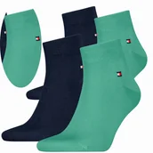 Skarpetki męskie - Tommy Hilfiger Skarpety Męskie Stopki 43-46 Zielony Granat - miniaturka - grafika 1