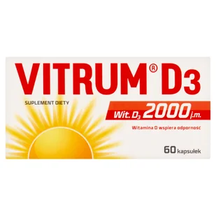 Vitrum D3 Forte, witamina D 2000 j.m., 60 kapsułek - Witaminy i minerały - miniaturka - grafika 1