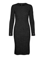 Sukienki - VERO MODA Women's VMBRITANY LS O-Neck Dress GA Boo sukienka, czarna, M, czarny, M - miniaturka - grafika 1