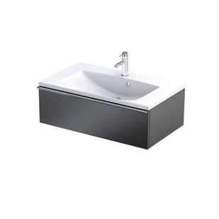 Szafka łazienkowa pod umywalkę Oristo Etna 80 cm czarny mat OR52-SD1S-80-8 - Szafki łazienkowe - miniaturka - grafika 1