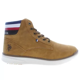 Buty sportowe męskie - Buty U.S. Polo Assn. YGOR005M/BYT1-TAN - brązowe - grafika 1