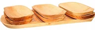 Akcesoria do grilla - Chłopcy z Rancza Koryto  Taca + 6 talerz drewniany grill karczma 192 - miniaturka - grafika 1