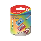 Temperówki - INNY Temperówka Keyroad Aluminiowa Pojedyncza 2szt Blister Mix Kolorów 106L407 - miniaturka - grafika 1